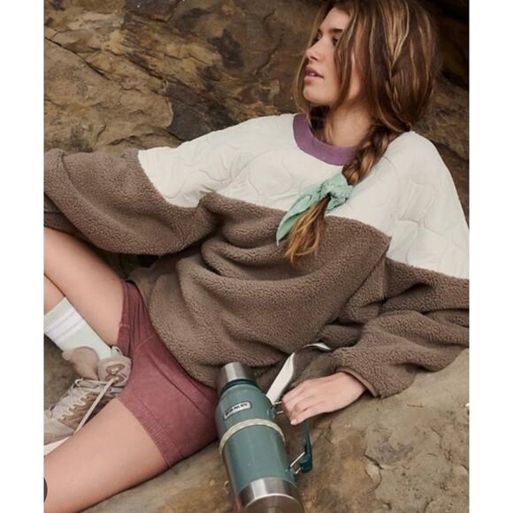Free People Drifter Quilted Crew, Small - Picture 1 of 9
